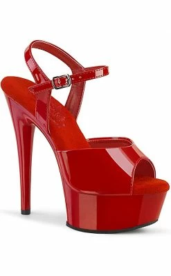 Pleaser EXCITE-609 Red Patent Platform Heels Pole Shoes