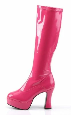 Funtasma Sale EXOTICA-2000 H. Pink Str Pat Boots Last Pair: Size 9
