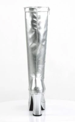 Funtasma EXOTICA-2000 Silver Patent Gogo Boots