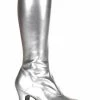 Funtasma EXOTICA-2000 Silver Patent Gogo Boots