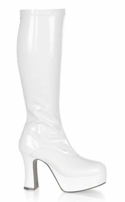 Funtasma EXOTICA-2000 White Stretch Patent Boots