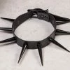 Cold Black Heart EXTRA Dark Malevolence Super Long Spiked Choker