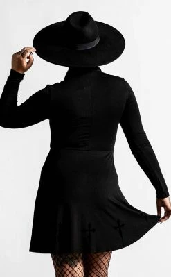 Killstar Elissabat Collar Dress Clothing