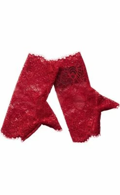 Killstar Accessories Embrace The Night Lace Gloves | Scarlet
