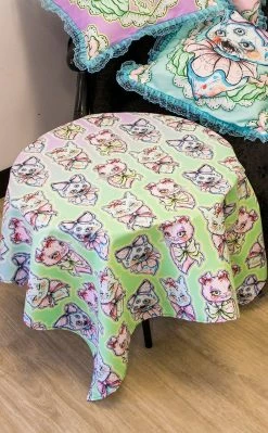 Drop Dead Gorgeous Home & Gifts Evil Trio Tablecloth | Pastel