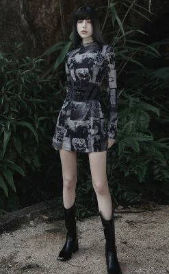 Punk Rave Clothing Ex Machina Corset Belt | Grey