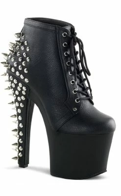 Pleaser FEARLESS-700-28 Black / Black Matte Heels Pole Shoes