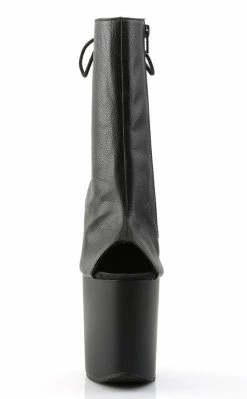 Pleaser Pole Shoes FLAMINGO-1018 Black Matte Ankle Boots