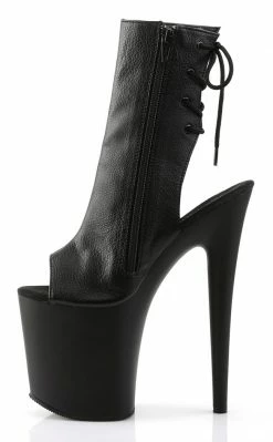 Pleaser Pole Shoes FLAMINGO-1018 Black Matte Ankle Boots