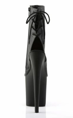 Pleaser Pole Shoes FLAMINGO-1018 Black Matte Ankle Boots