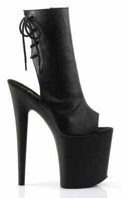 Pleaser Pole Shoes FLAMINGO-1018 Black Matte Ankle Boots