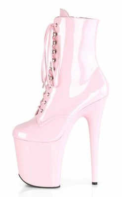 Pleaser Pole Shoes FLAMINGO-1020 Baby Pink Patent Boots