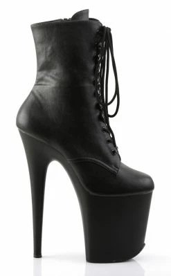 Pleaser Pole Shoes FLAMINGO-1020 Black Matte Ankle Boots