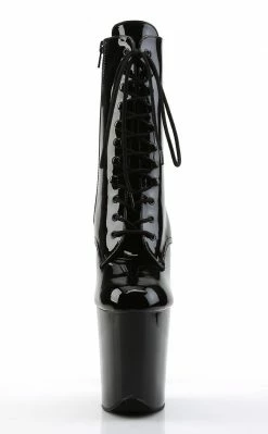 Pleaser FLAMINGO-1020 Black Patent Ankle Boots 10 Pleaser FLAMINGO-1020 Black Patent Ankle Boots