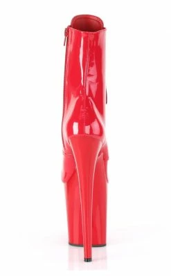 Pleaser Pole Shoes FLAMINGO-1020 Red Patent Ankle Boots