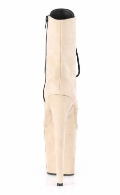 Pleaser FLAMINGO-1020FS Beige Faux Suede Boots
