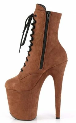 Pleaser FLAMINGO-1020FS Camel Faux Suede Boots