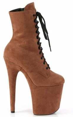 Pleaser FLAMINGO-1020FS Camel Faux Suede Boots