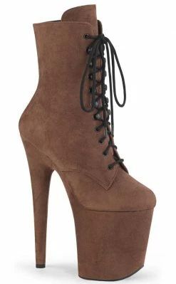 Pleaser FLAMINGO-1020FS Camel Faux Suede Boots