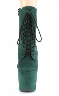 Pleaser Pole Shoes FLAMINGO-1020FS Emerald Green Faux Suede Boots