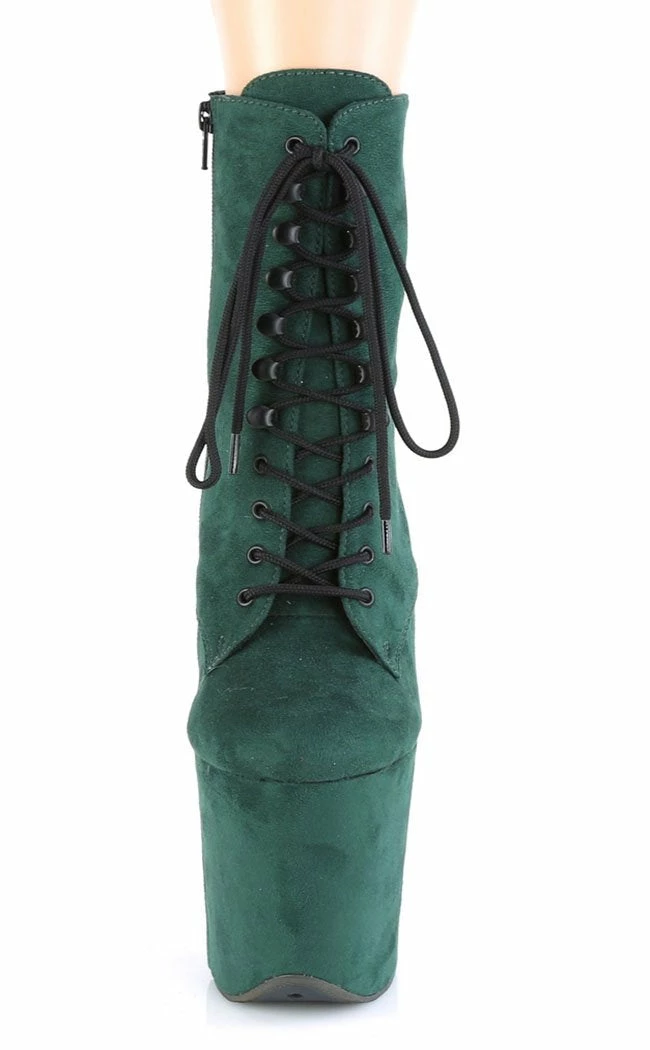Pleaser Pole Shoes FLAMINGO-1020FS Emerald Green Faux Suede Boots 4 Pleaser Pole Shoes FLAMINGO-1020FS Emerald Green Faux Suede Boots