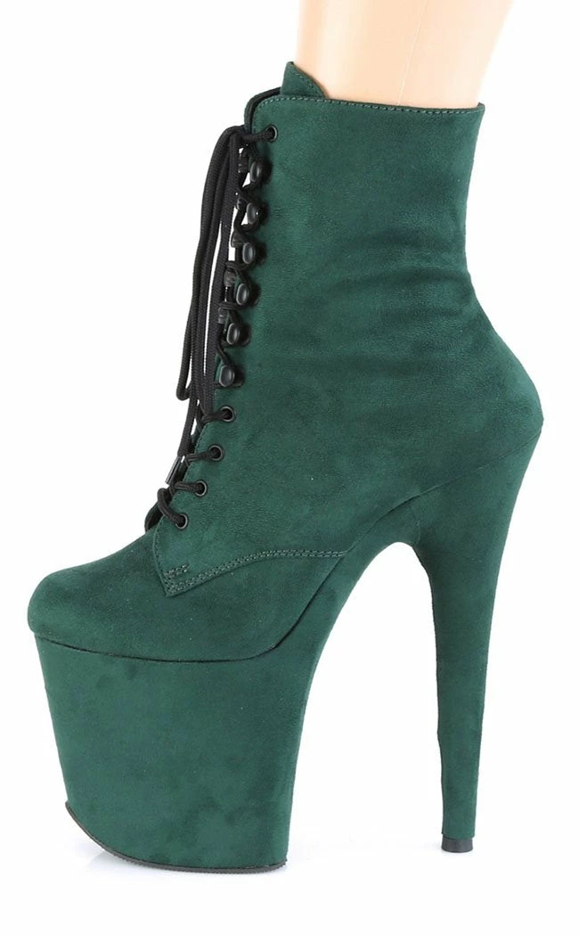 Pleaser Pole Shoes FLAMINGO-1020FS Emerald Green Faux Suede Boots 5 Pleaser Pole Shoes FLAMINGO-1020FS Emerald Green Faux Suede Boots