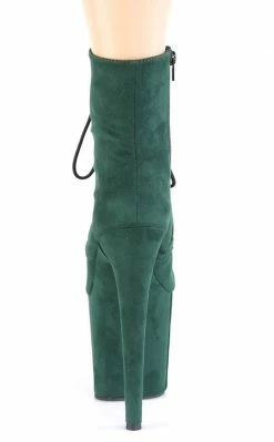 Pleaser Pole Shoes FLAMINGO-1020FS Emerald Green Faux Suede Boots 10 Pleaser Pole Shoes FLAMINGO-1020FS Emerald Green Faux Suede Boots