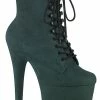 Pleaser Pole Shoes FLAMINGO-1020FS Emerald Green Faux Suede Boots