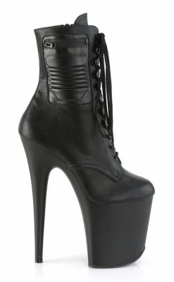 Pleaser FLAMINGO-1020PK Black Ankle Boots