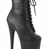 Pleaser FLAMINGO-1020PK Black Ankle Boots