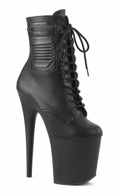 Pleaser FLAMINGO-1020PK Black Ankle Boots