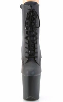 Pleaser Pole Shoes FLAMINGO-1020REFL Green Multi Reflective Boots