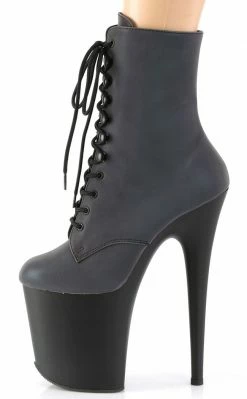 Pleaser Pole Shoes FLAMINGO-1020REFL Green Multi Reflective Boots