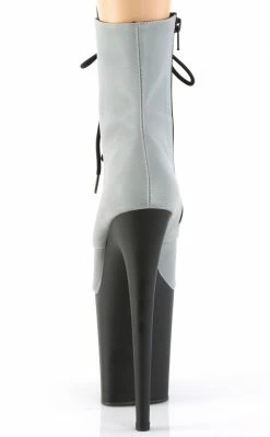 Pleaser FLAMINGO-1020REFL Silver Reflective Boots Pole Shoes 9 Pleaser FLAMINGO-1020REFL Silver Reflective Boots Pole Shoes