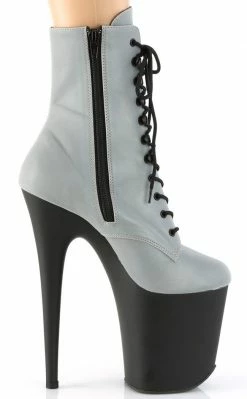 Pleaser FLAMINGO-1020REFL Silver Reflective Boots Pole Shoes 11 Pleaser FLAMINGO-1020REFL Silver Reflective Boots Pole Shoes