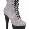 Pleaser FLAMINGO-1020RS Silver Rhinestone/Black Matte Boots 1 Pleaser FLAMINGO-1020RS Silver Rhinestone/Black Matte Boots