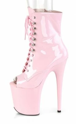 Pleaser FLAMINGO-1021 Baby Pink Ankle Boots