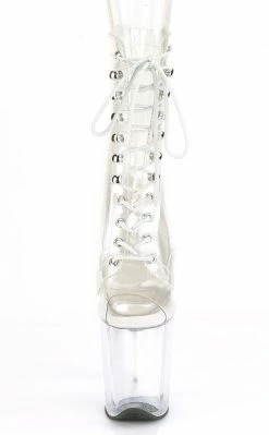 Pleaser Pole Shoes FLAMINGO-1021 Clear Ankle Boots