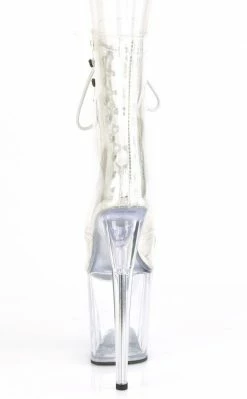 Pleaser Pole Shoes FLAMINGO-1021 Clear Ankle Boots
