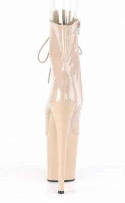 Pleaser Pole Shoes FLAMINGO-1021 Nude Ankle Boots