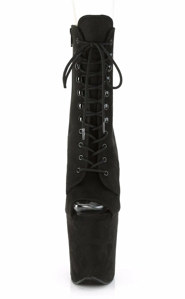 Pleaser FLAMINGO-1021FS Black Faux Suede Ankle Boots Pole Shoes 4 Pleaser FLAMINGO-1021FS Black Faux Suede Ankle Boots Pole Shoes