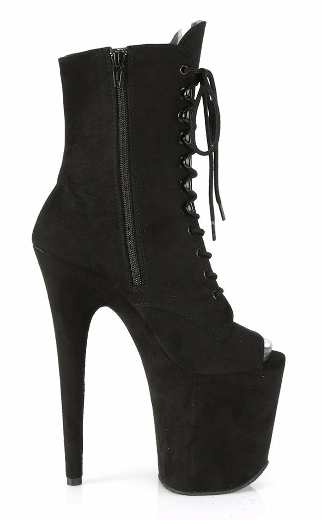 Pleaser FLAMINGO-1021FS Black Faux Suede Ankle Boots Pole Shoes 7 Pleaser FLAMINGO-1021FS Black Faux Suede Ankle Boots Pole Shoes