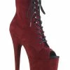 Pleaser FLAMINGO-1021FS Burgundy Faux Suede Ankle Boots 2 Pleaser FLAMINGO-1021FS Burgundy Faux Suede Ankle Boots