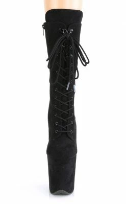 Pleaser FLAMINGO-1050FS Black Faux Suede Mid Calf Boots