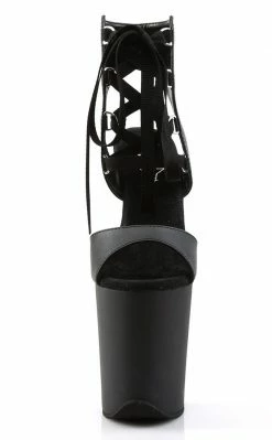 Pleaser Pole Shoes FLAMINGO-800-14 Black Matte Heels