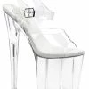 Pleaser FLAMINGO-808 Clear Heels Pole Shoes
