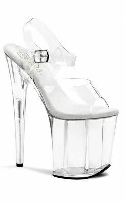 Pleaser FLAMINGO-808 Clear Heels Pole Shoes