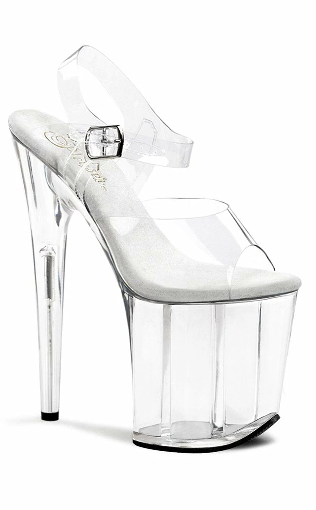 Pleaser FLAMINGO-808 Clear Heels Pole Shoes 3 Pleaser FLAMINGO-808 Clear Heels Pole Shoes