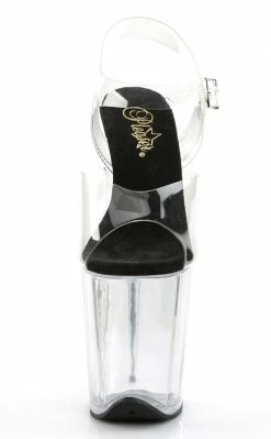 Pleaser FLAMINGO-808 Clear With Black Heels