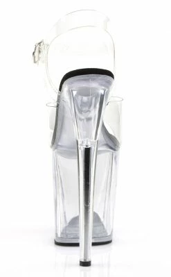 Pleaser FLAMINGO-808 Clear With Black Heels